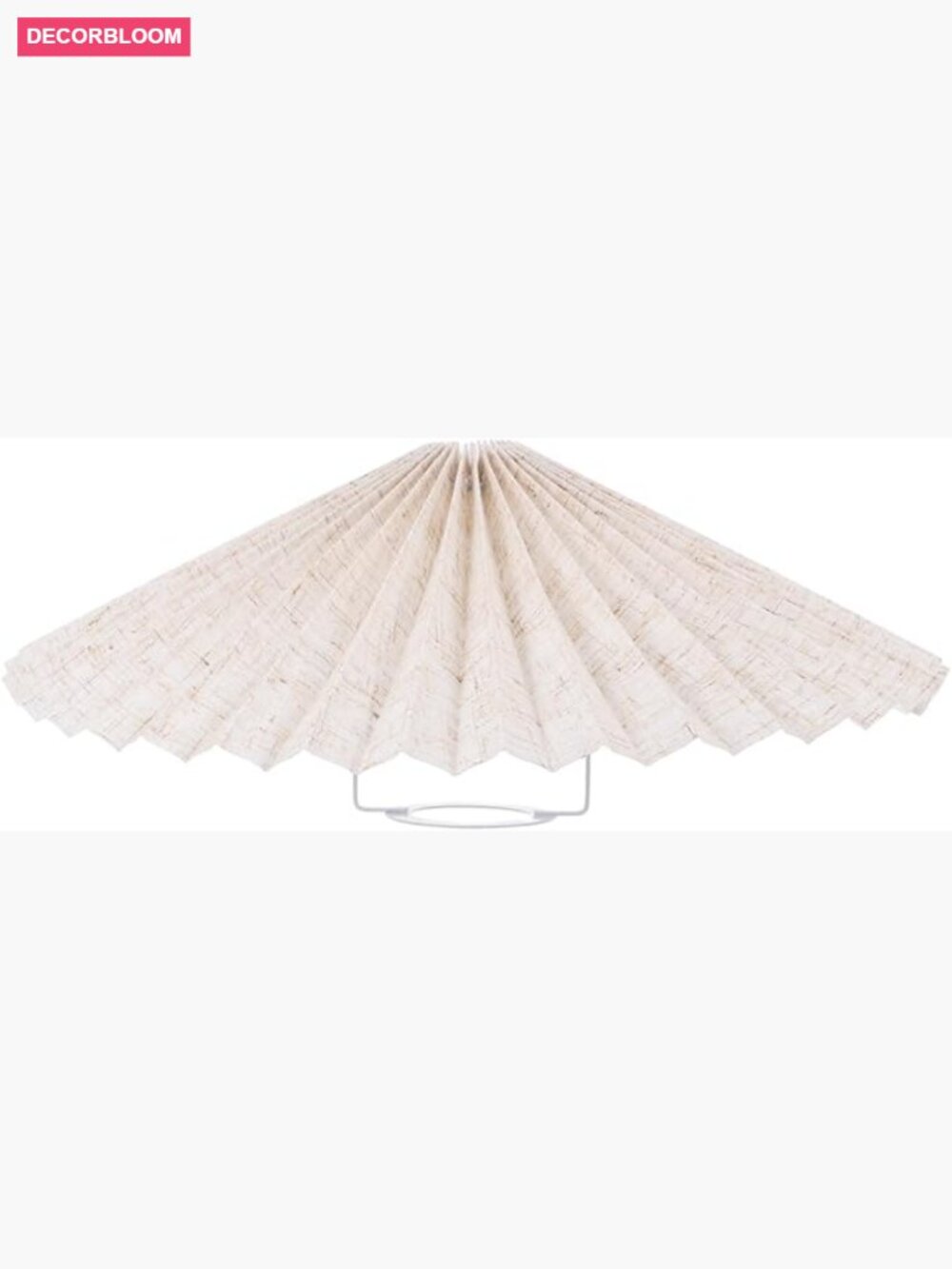 Pleated Fabric Lampshade Umbrella Shape Rotatable Iron Frame Dual Use